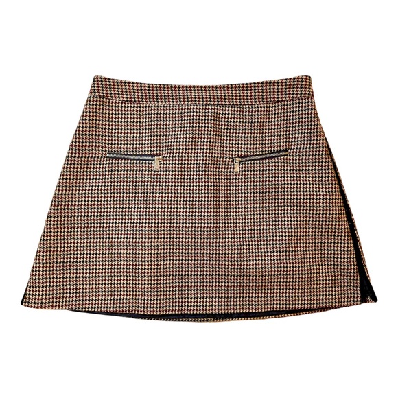 Zara Dresses & Skirts - Zara Basic Houndstooth Mini Skirt Size Large